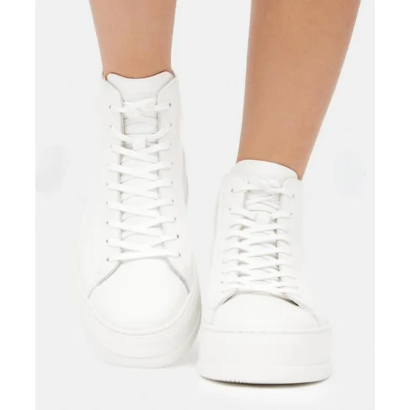 VAGABOND SHOEMAKERS White Leather Judy High Top Sneakers NWT 38 - Picture 4 of 5